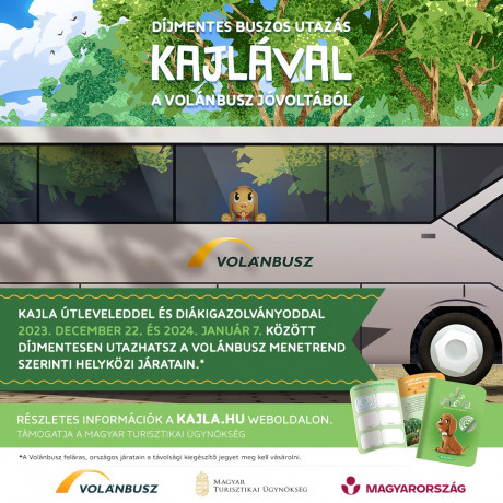 A világoszöld Kajla útlevéllel díjmentesen utazhatnak a Volánbusz helyközi járatain.
